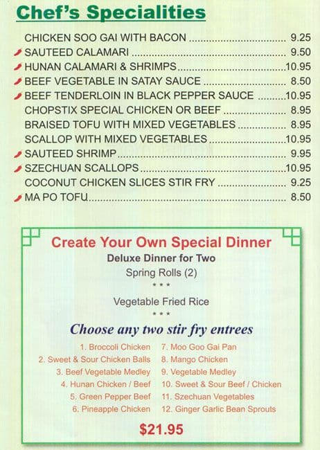 Menu of Chopstix And Rice photo9