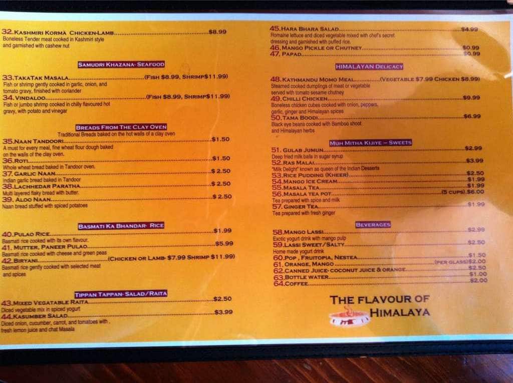 Menu of Sagarmatha Curry Palace photo3