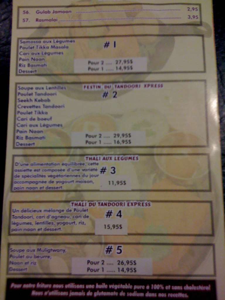 Menu of Tandoori Xpress photo5