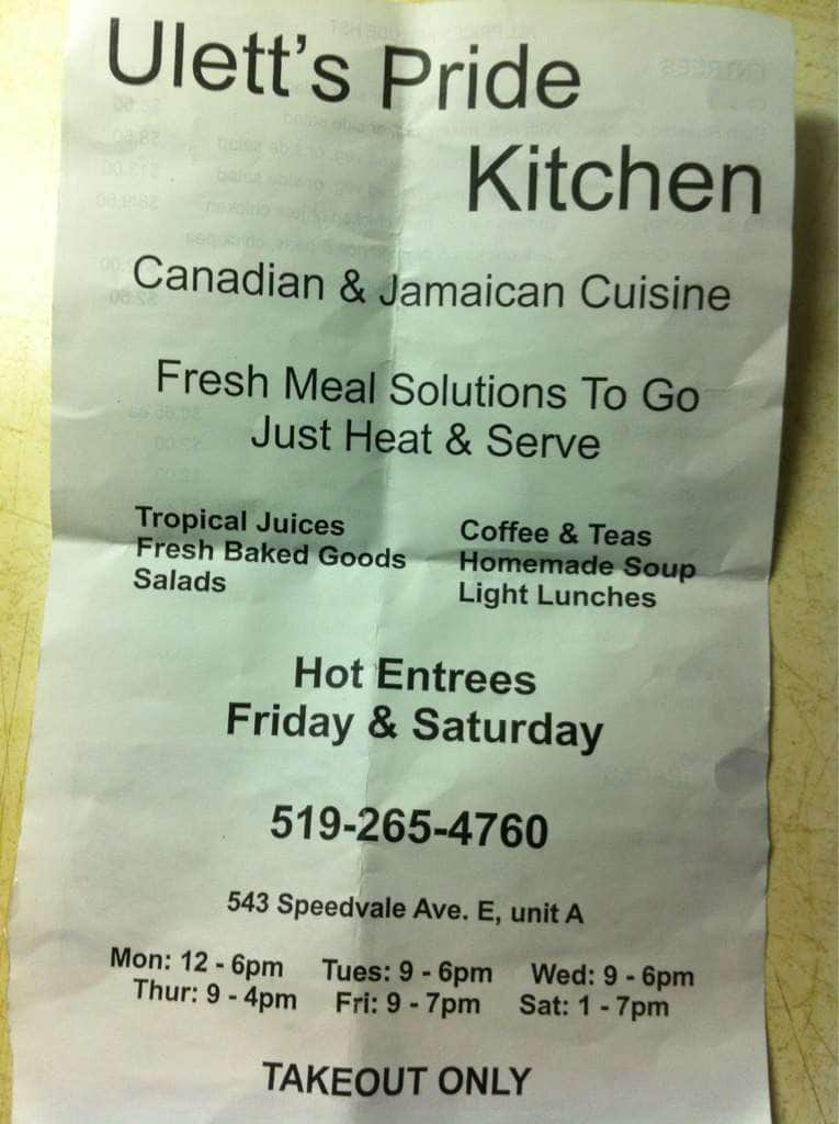 Menu of Ulett’s Pride Kitchen photo2