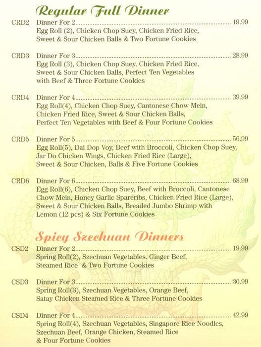 Menu of Jing Thai photo11