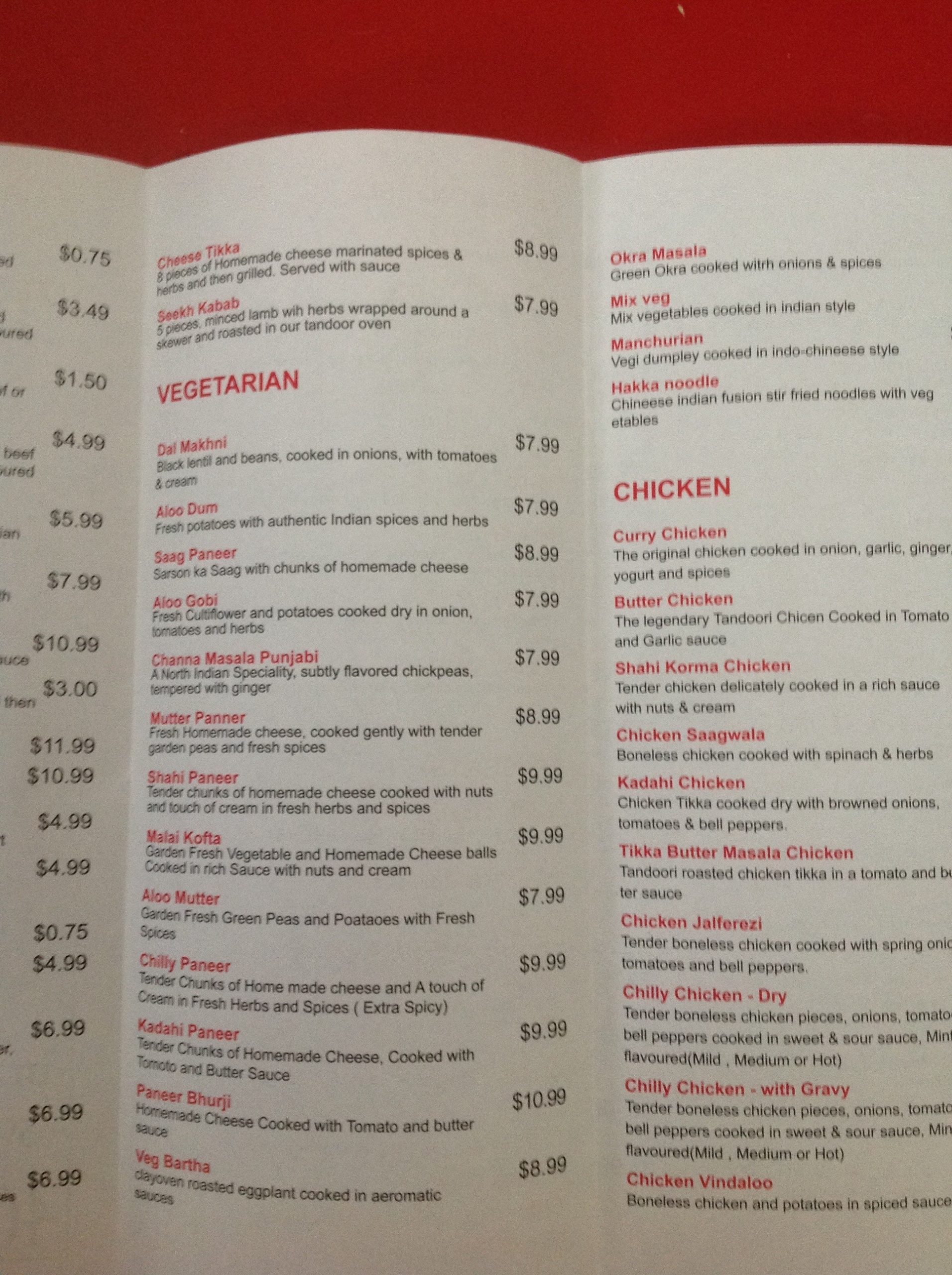 Menu of Taste of India Sweet House and Restaurant photo4