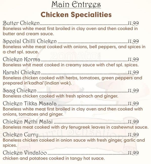 Menu of Curry Sensation photo5