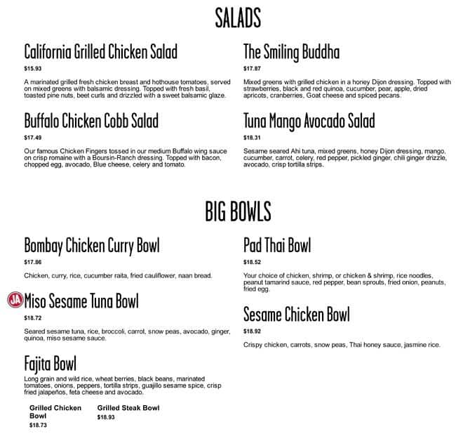 Menu of Jack Astor’s photo4