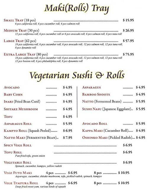 Menu of Hinote Sushi photo9