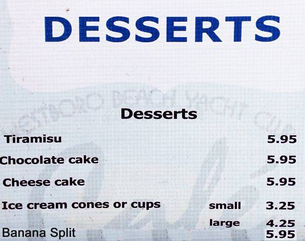 Menu of Westboro Beach Yacht Club Café photo6