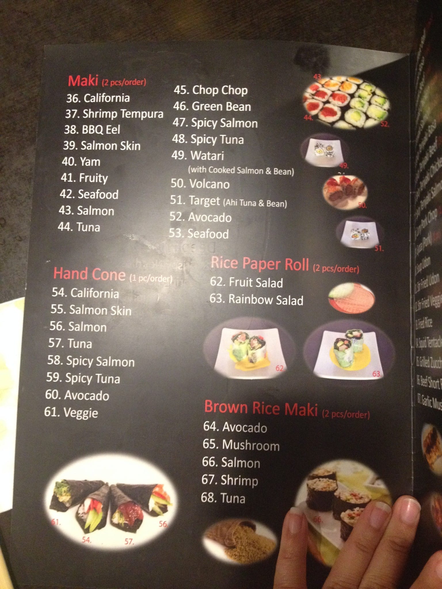 Menu of Watari photo3