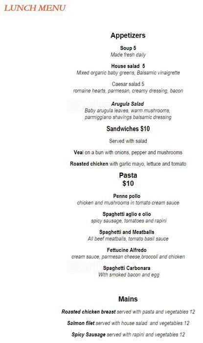 Menu of Focaccia photo2