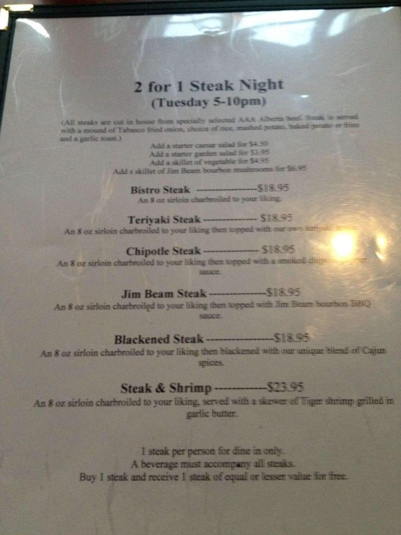 Menu of Fargos photo2