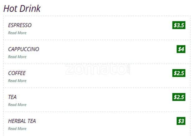 Menu of North Restaurant photo14