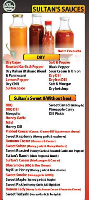 Menu of Sultan’s Wings & Kabob Shop photo6