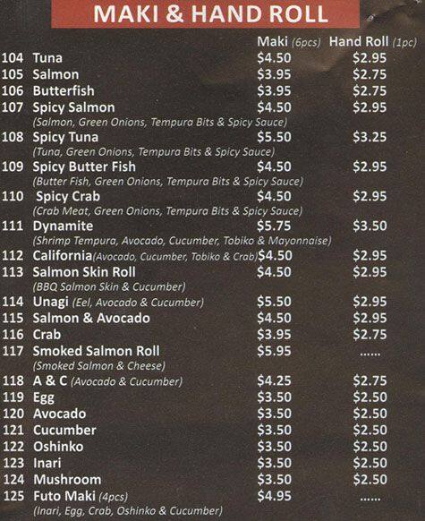 Menu of Nori Sushi photo6