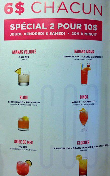 Menu of La Zone photo3