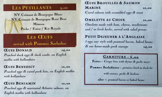 Menu of Le Paradis photo5