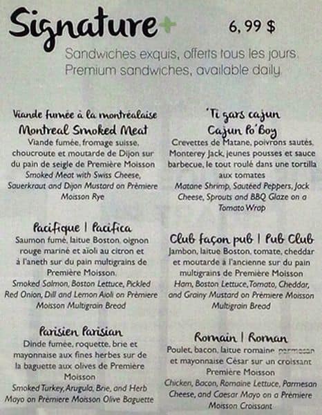 Menu of Café Lees photo2