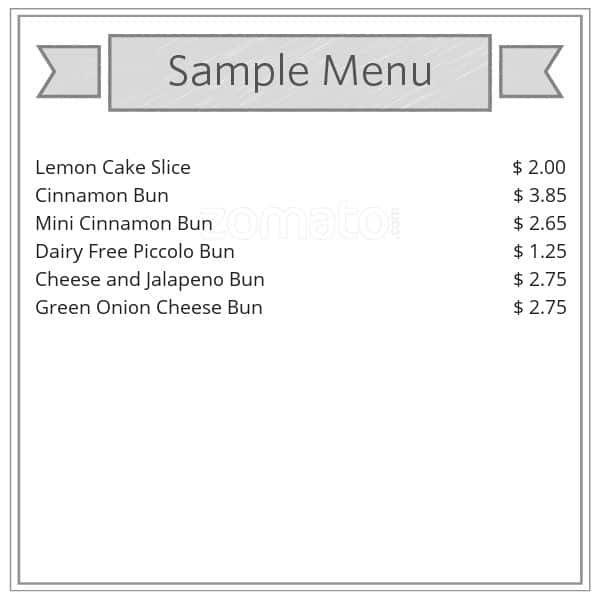 Menu of Cloud 9 Specialty Bakery photo2