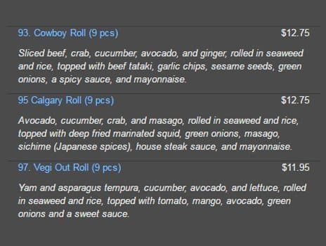 Menu of Sushi Kimu photo15