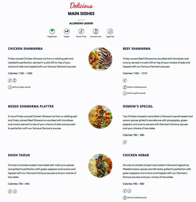 Menu of Osmow’s photo7