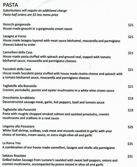 Menu of La Roma photo3
