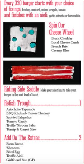 Menu of Burger 320 photo3