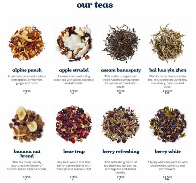 Menu of David’s Tea photo2