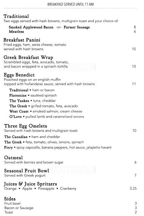 Menu of O’Love Bistro photo4