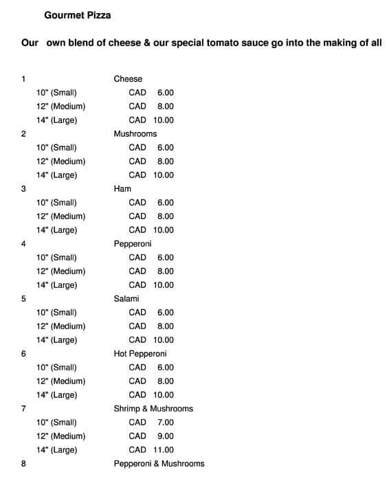 Menu of Scott Hill Pizza photo2