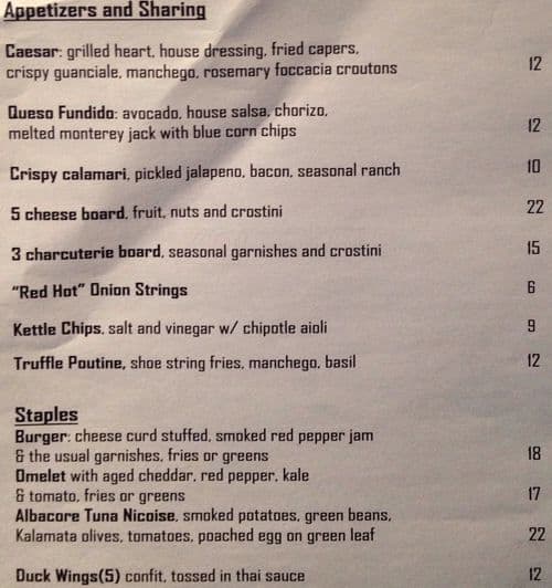 Menu of ARC Lounge photo2