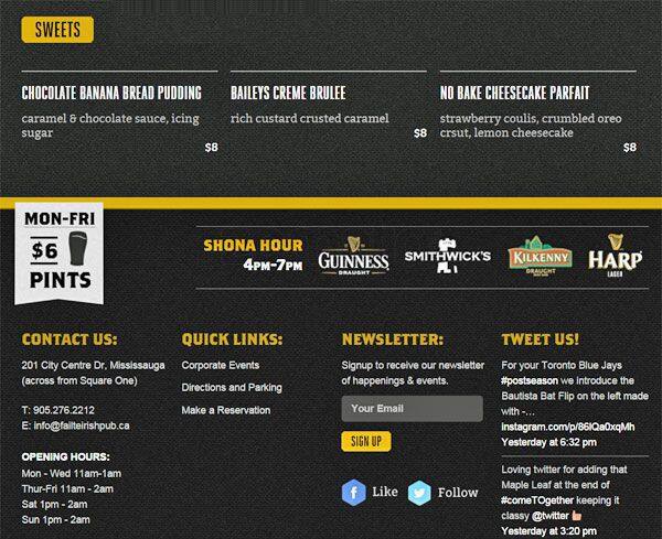 Menu of Failte Irish Pub photo8