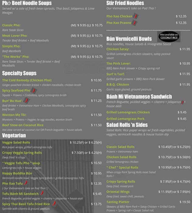 Menu of Chopsticks On Pho photo2