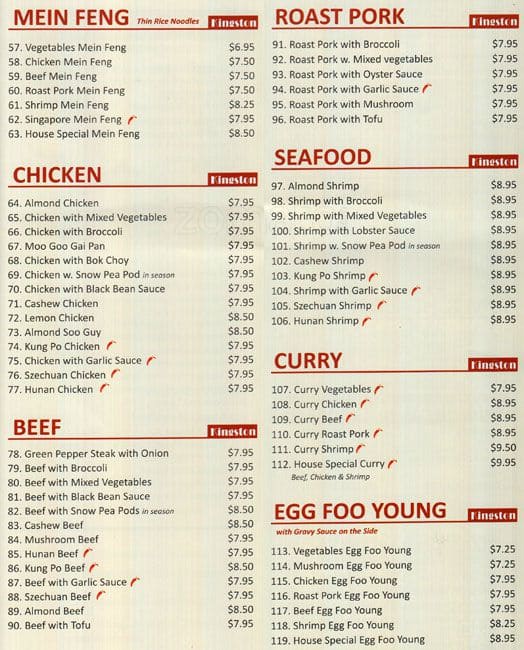 Menu of Kingston Chinese Restaurant photo3