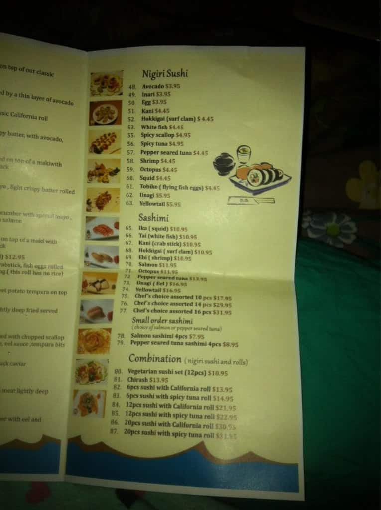 Menu of Sun Sushi photo3