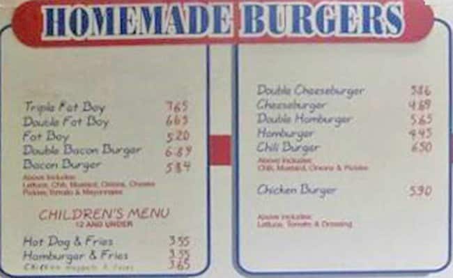 Menu of Georges Burgers photo2