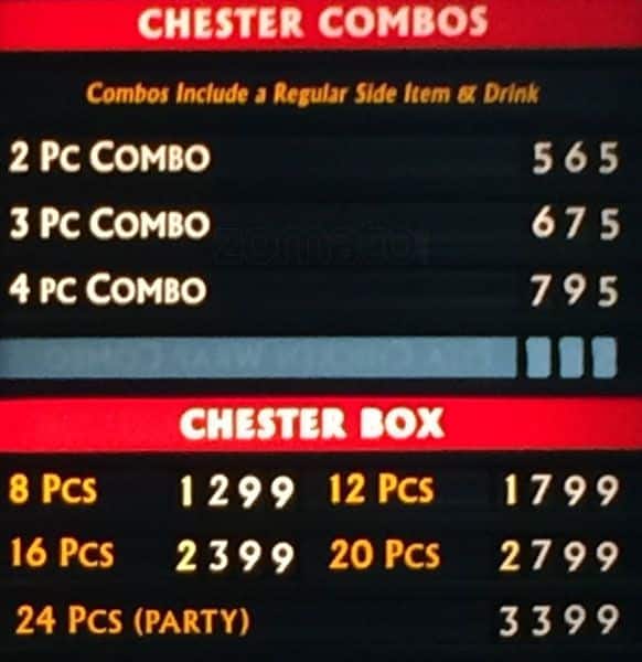 Menu of Chester’s Chicken photo3