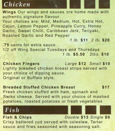 Menu of West Shore Bar & Grill photo4