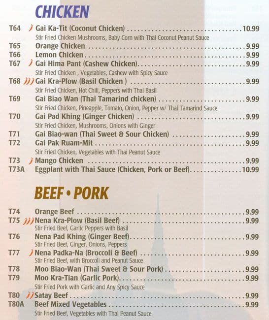 Menu of Jing Thai photo6