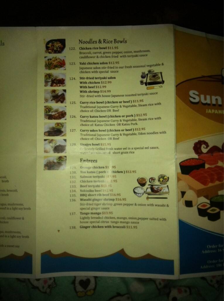Menu of Sun Sushi photo5