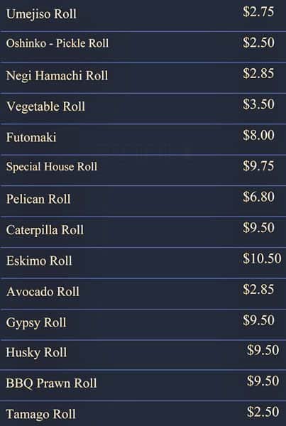 Menu of Isami Sushi photo8