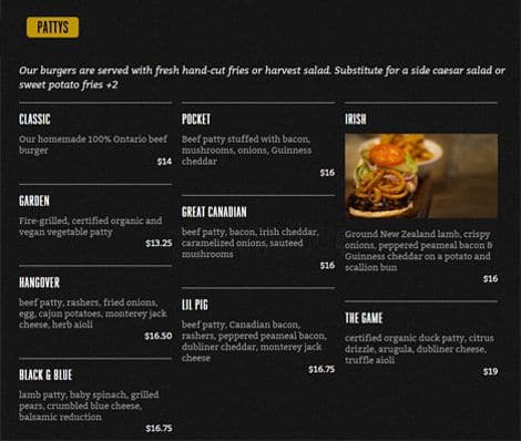 Menu of Failte Irish Pub photo7