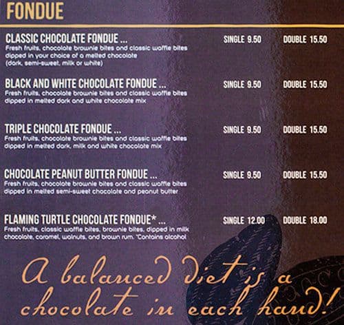 Menu of Cacao 70 photo2