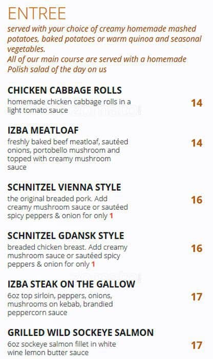 Menu of Izba Bistro photo17