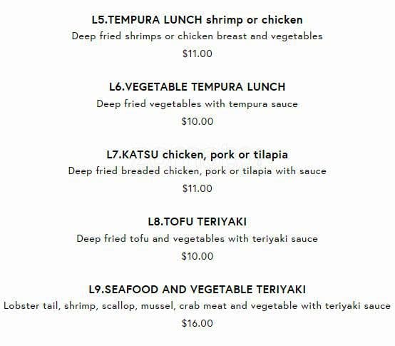 Menu of Yumei Sushi photo9