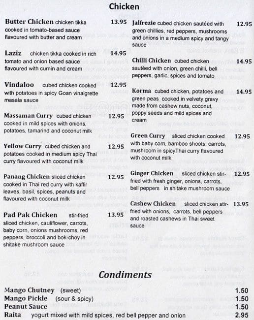 Menu of Mango Rain photo6