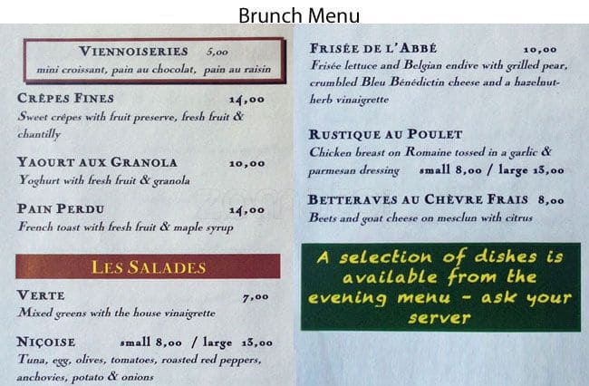 Menu of Le Paradis photo4