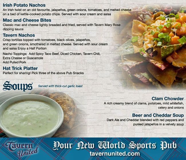 Menu of Tavern United photo3