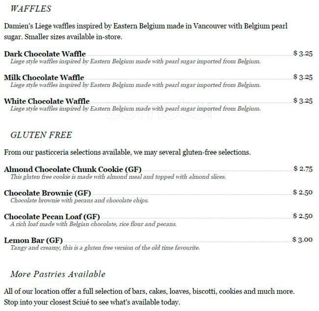 Menu of Sciue photo16