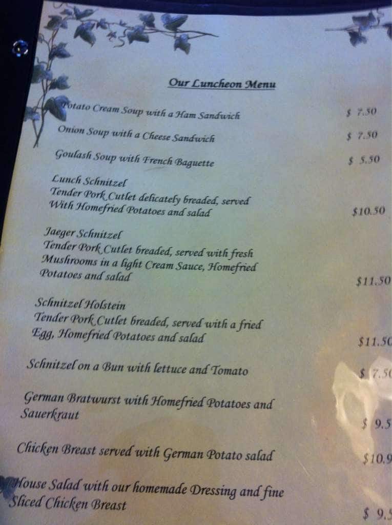 Menu of The Little Schnitzel House photo2