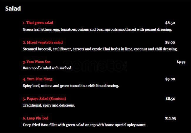 Menu of Take Thai Home photo3