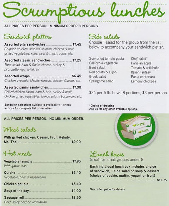 Menu of La Prep photo3