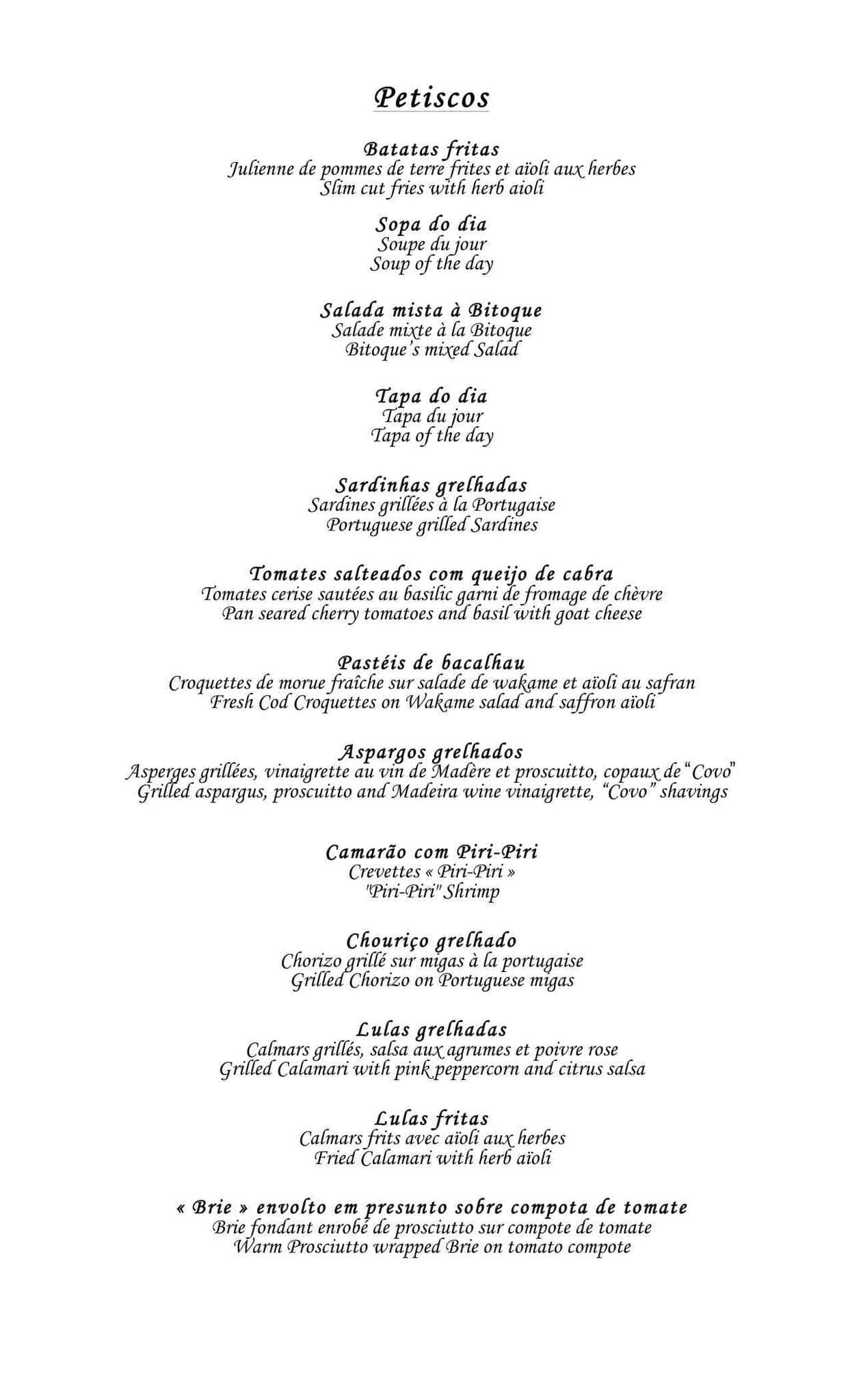 Menu of Bitoque photo5